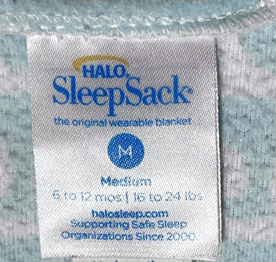 HALO Saco de Dormir Bebé Polar Usable Manta Talla Mediana M 6-12 Meses Aqua Foto 3 de 4