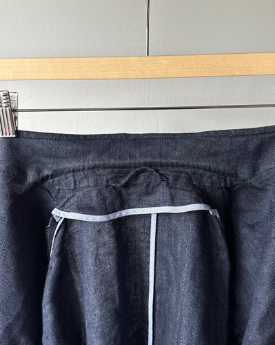 Suitsupply Pure Linen Dark Blue Unlined Notch Lapel Sport Blazer Jacket Size 48 - Picture 13 of 16