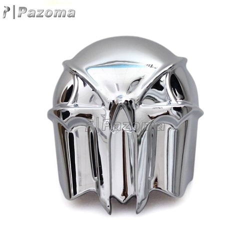 Cubierta de bocina trompeta calavera cromada para Harley Road King FLHR/I Electra Glide FLHT - Imagen 5 de 9