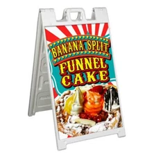 FUNNEL CAKE BANANA Signicade 24x36 A Frame Sidewalk Sign CARNIVAL FAIR FOOD