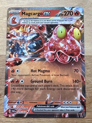Magcargo ex 029/167 Ultra Rare Twilight Masquerade NM/M Pokemon Card