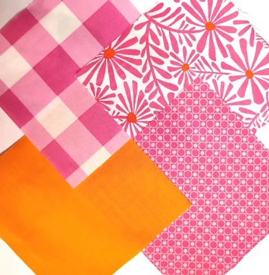 Patchworkstoff Charm Pack 5inch Makower Riley Blake Orange Blush 16Stk 12,7cm