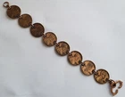 8 Various Date Cents Lincoln Memorial Copper Bracelet Genuine Cents Coin Jewelry