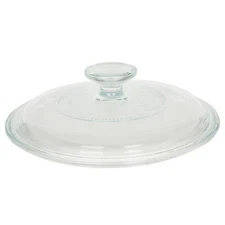 Corningware G-5C Fluted Glass Round Clear Casserole Baking Lid with Handle