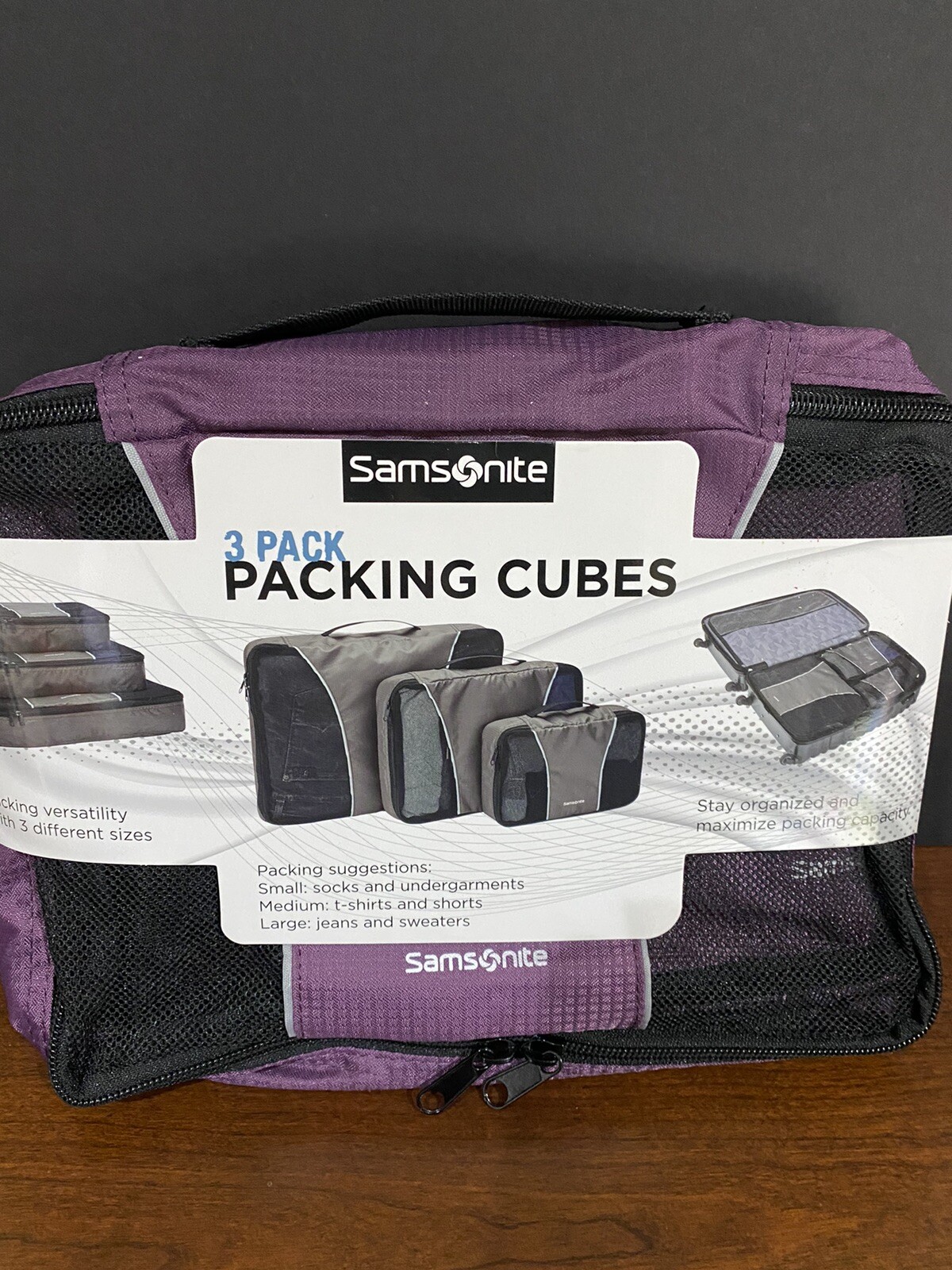 Samsonite 3Packing Cubes Set Unisex Purple NWT eBay