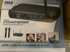 Pyle PDWM2135 Fixed Frequency Wireless Microphone System W/ 2 Microphones NIB