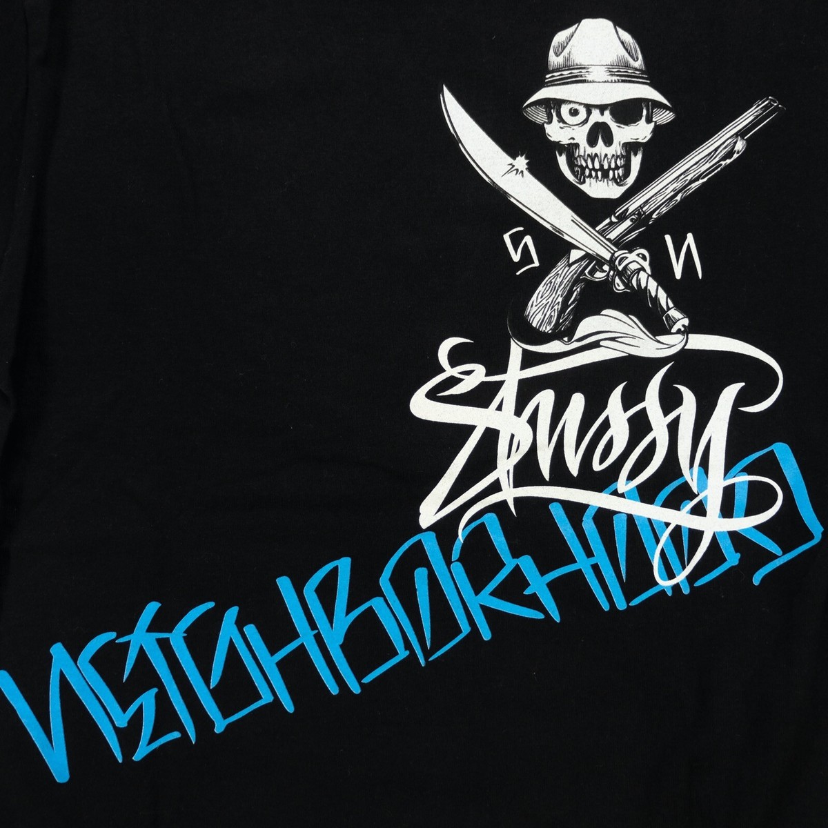 Rare VTG STUSSY x NEIGHBORHOOD Boneyards No Quarter T Shirt Rare VTG STUSSY x NEIGHBORHOOD Boneyards No Quarter T Shirt