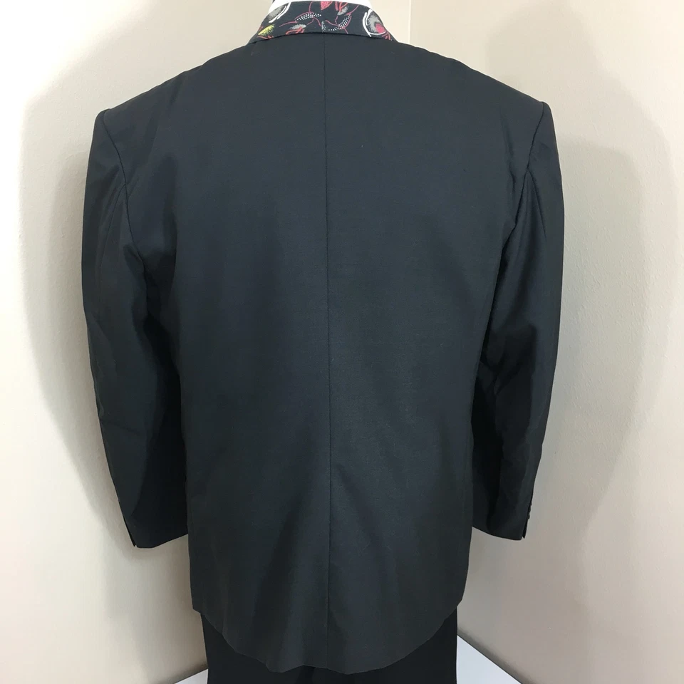 Chaqueta de Colección Años 50 A Medida Bomba ATÓMICA CUELLO CHAL Esmoquin Fumar DB ROCKABILLY Esmoquin Foto 3 de 4