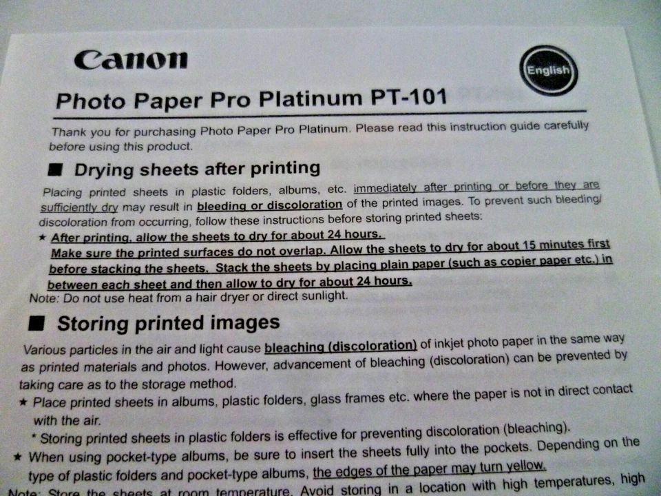 Фотобумага CANON Pro Platinum 8,5 x 11 букв глянцевая PT-101 12 листов белая - Изображение 3 из 4