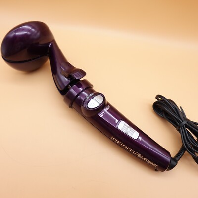 Conair Infinity Pro Rotating Curling Iron Secret Wave Hair Purple Beachy CD204