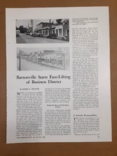 1946 BARTONVILLE, IL. Magazine ARTICLE PAGES/Photo ~ DOWNTOWN Improvements
