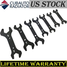 Black Double Hose Ended Spanner Tool Kit Wrench Set 3AN to 20AN