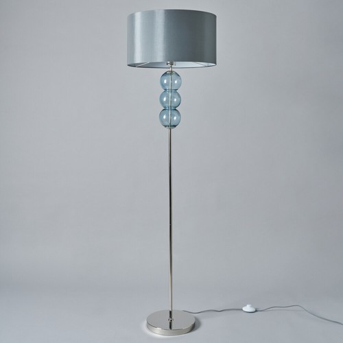 Litecraft Table or Floor Lamp Tint Ball Stack With Drum Shade - Polished Nickel - Picture 4 of 15