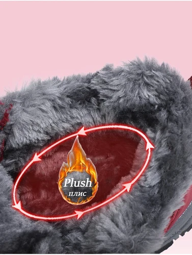 Men Snow Boots Winter Thick Insulation Non-slip Lightweight Cotton Shoes Black - Bild 16 von 27