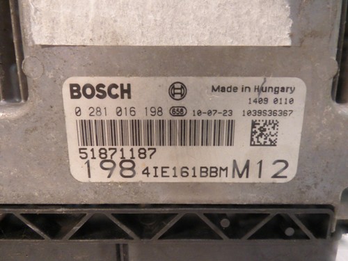 CENTRALINA MOTORE FIAT BRAVO II 2012 51871187 0281016198 - Foto 4 di 4