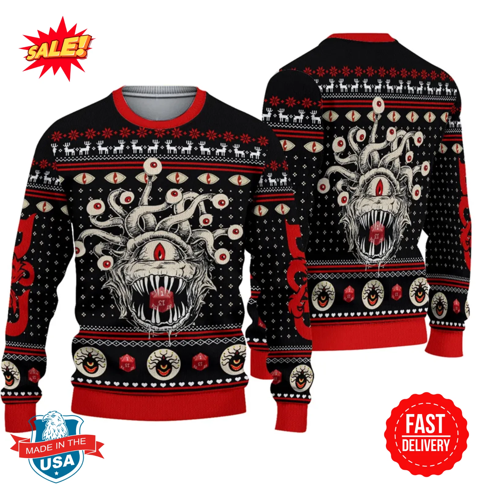 DnD Classes Collection Christmas Ugly Sweater