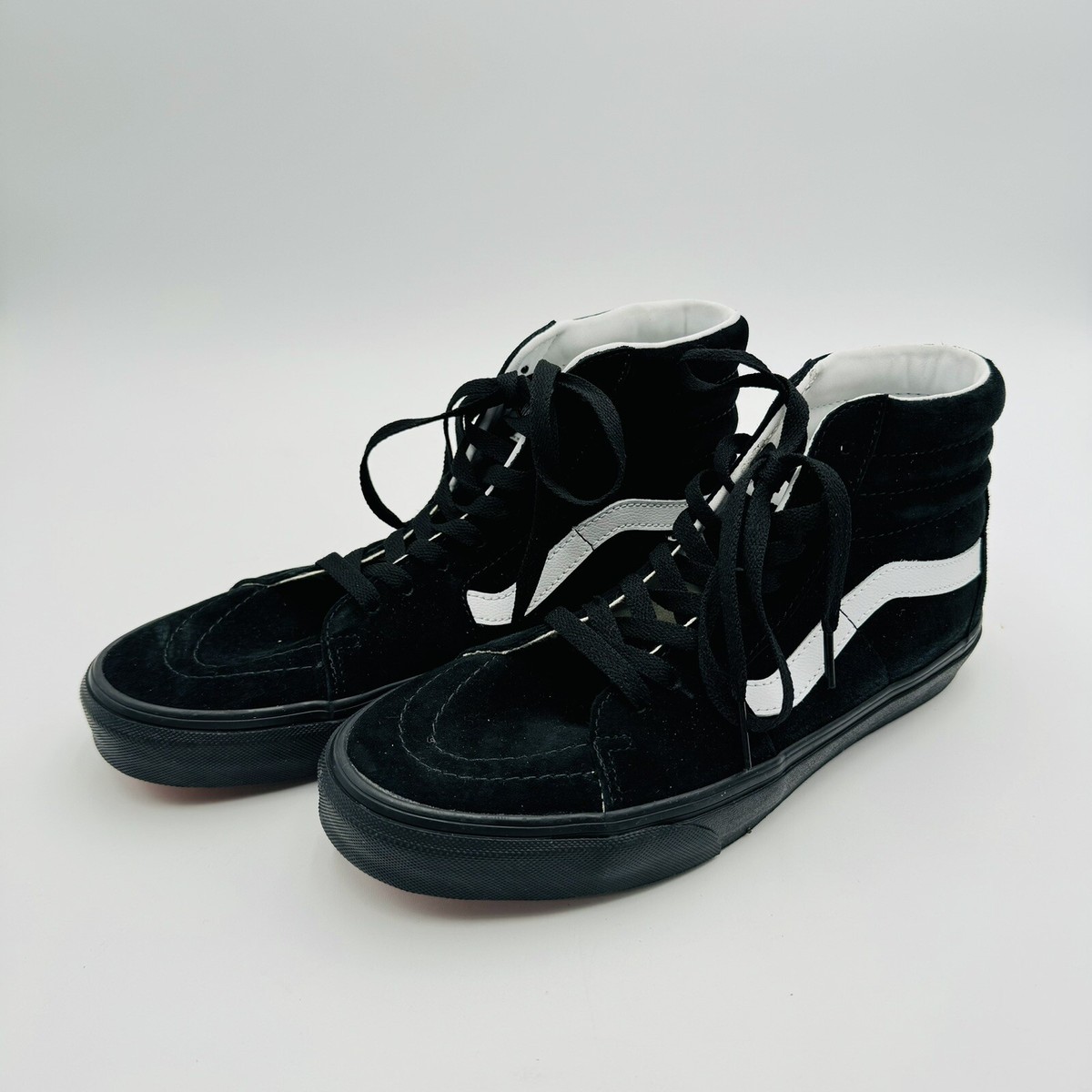 【美品】VANS SK8-HI PIG SUEDE BLACK/BLACK Vans Sk8-Hi Pig Suede Black/Black Vn0a4bv618l NEW Size 8 M