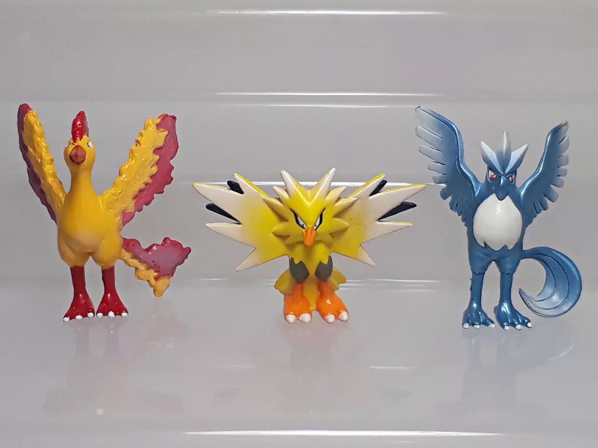 Zapdos Articuno Moltres Pokemon Monster Collection Figure Set Tomy R02  1.7-1.9in