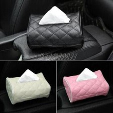 Car Home Room PU Leather Tissue Box Pumping Paper Hotel Napkin Holder Case Decor