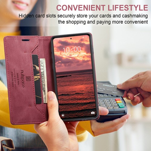 For Xiaomi Redmi Note 12/12 Pro+ Magnetic Wallet Case Card Leather Flip Cover - Zdjęcie 10 z 25