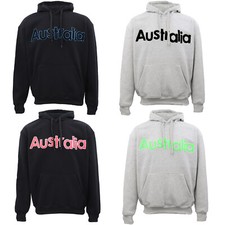 Men's Oversized Australia Chenille Fleece Hoodie Aussie Day Souvenir Sweatshirt