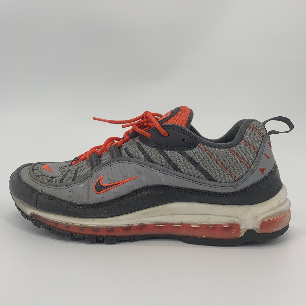 Men\'s Nike Air Max 98 Total Crimson Running Shoes‎ Gray Orange Size 12 Amazon.com | Nike Air Max 98 Boys Shoes Size 4, Color: Black  main image 4
