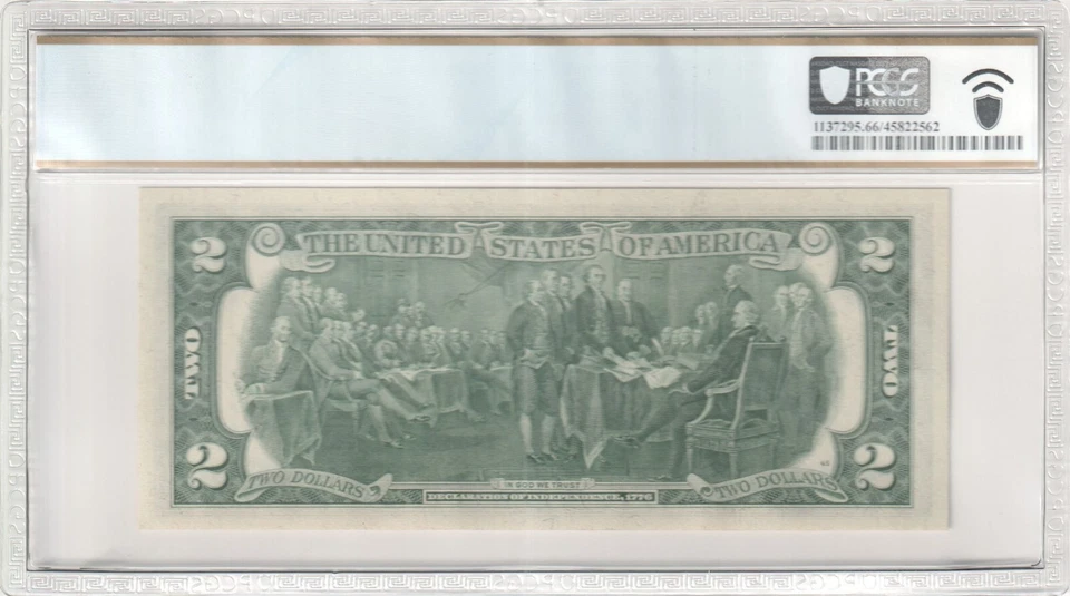 1976 $2 FRN Fr 1935-B New York ---- PCGS Banknote 66 PPQ Superb GEM - Image 2 of 3