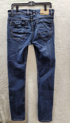 Opp's Women's Jeans Size 33 Med Style Lab Dark Wash Blue Denim Mid-Rise Leggings