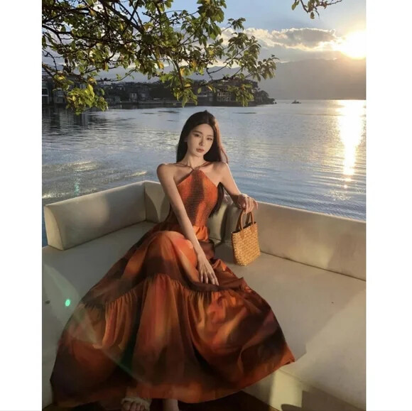 オレンジタウン☆かまぼこ  ZARA Zara NWOT Women's Orange Cowl Neck with Rouching Strappy