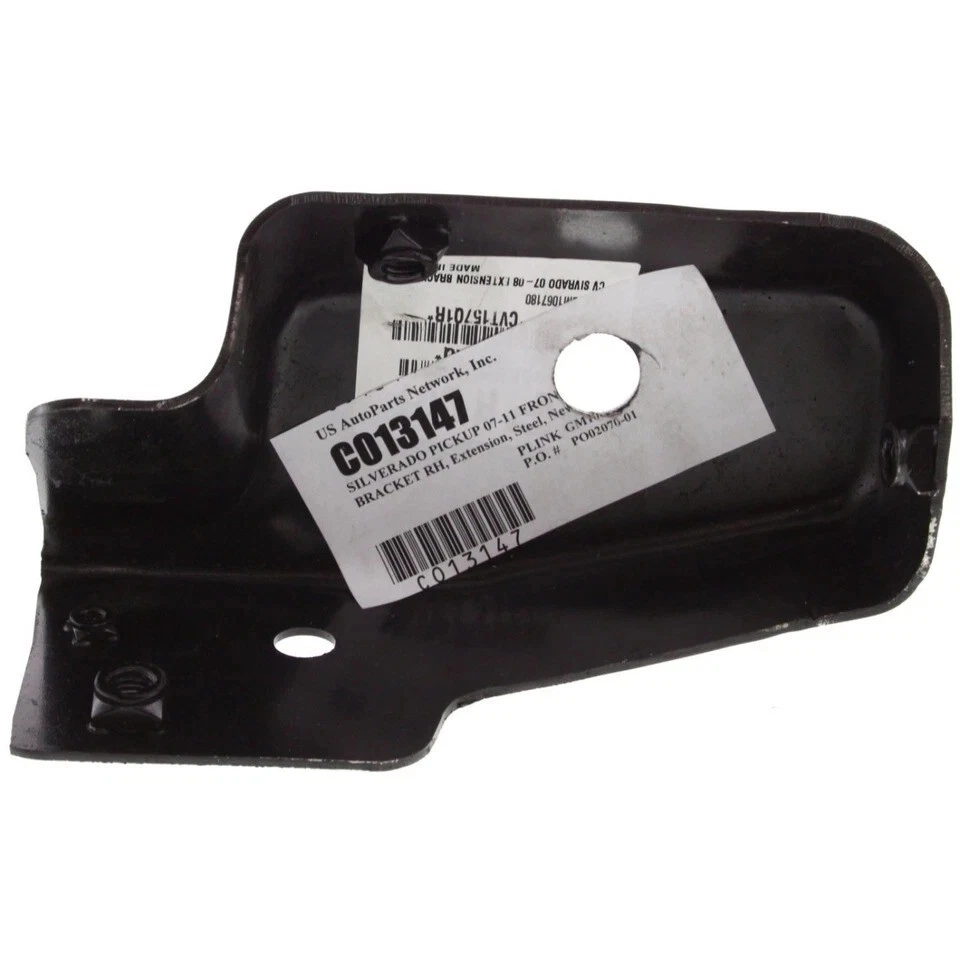 Front Left & Right Steel 2Pc Bumper Bracket For 2007-13 Chevrolet Silverado Foto 2 de 4