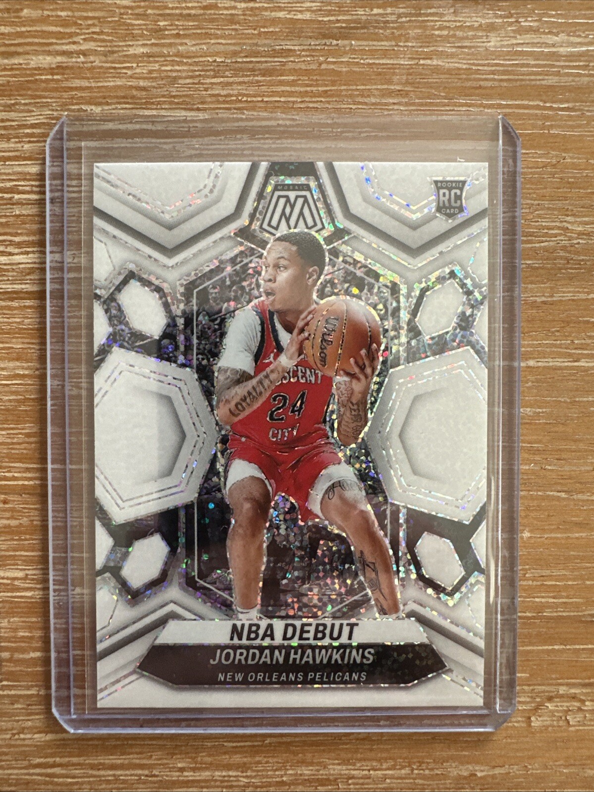 Jordan Hawkins Panini Mosaic 2023-24 White Sparkle NBA Debut #253