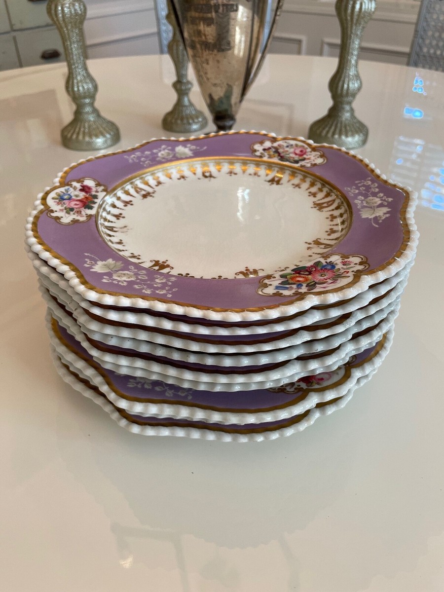 Antique Worcester Victorian China Set - Purple and Gold China | eBay