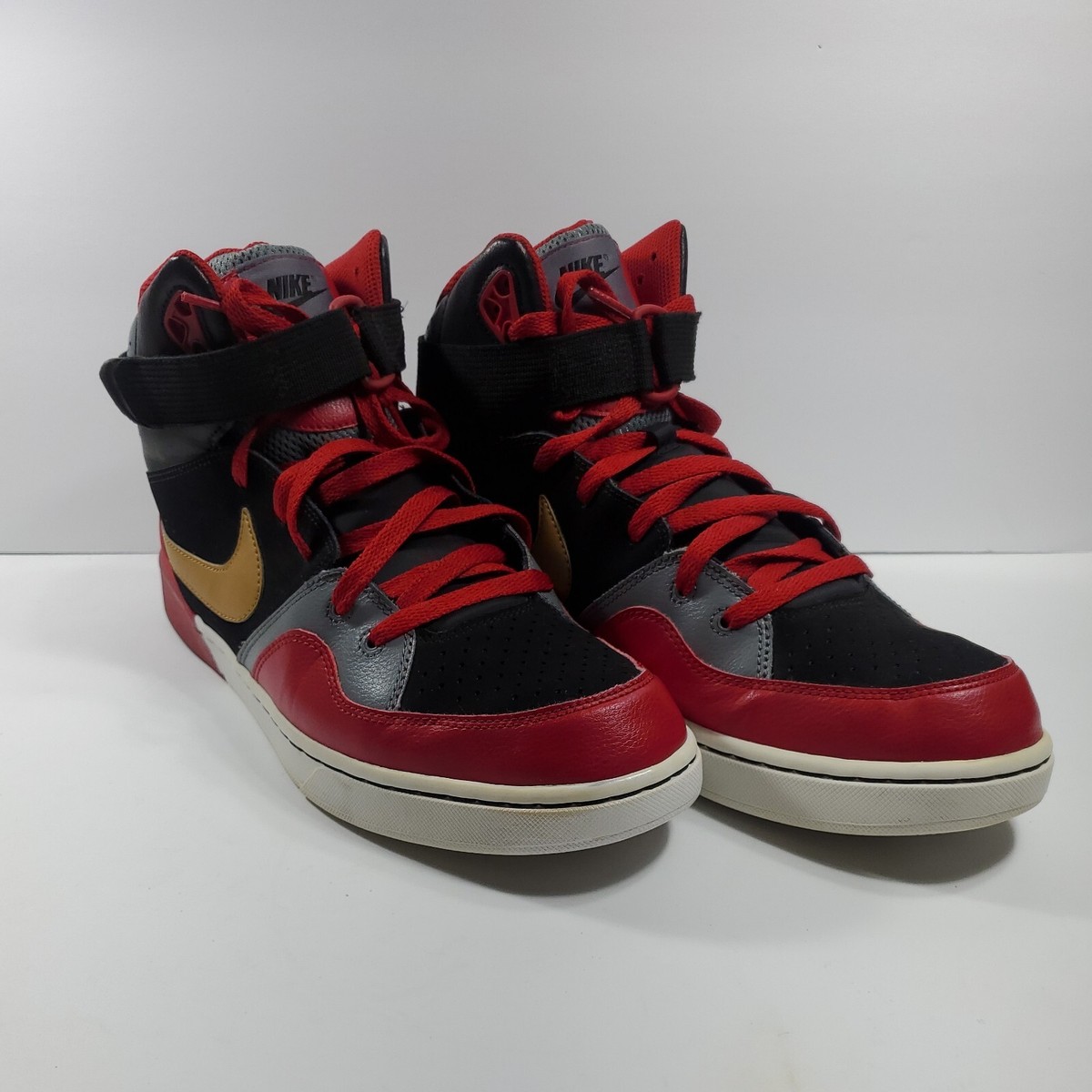 Nike Court Tranxition High Top Sneaker Sz 10 Red Black Gold Grey 537328-076 Swarovski Women main image 4