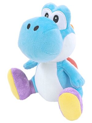 SAN-EI Super Mario All Star Collection AC47 hellblauer Yoshi 8 Zoll Plüschpuppe