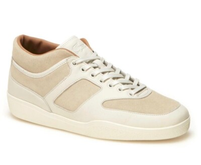Lacoste HALF COURT 3 SRM Sneaker Turnschuhe Schuhe Beige Leder Gr. 44 NEU