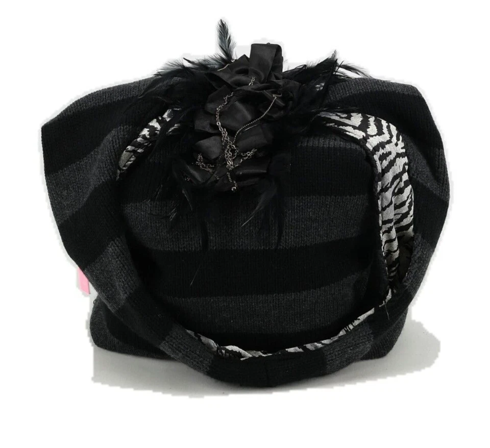 Bolso de Hombro Tejido Hobo Negro Carbón Alice + Olivia by Stacey Bendet Nuevo con Etiquetas Foto 2 de 4