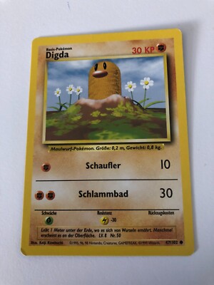 TOP Pokemon 1.Generation Basis Set Digda 47/102 NEAR MINT