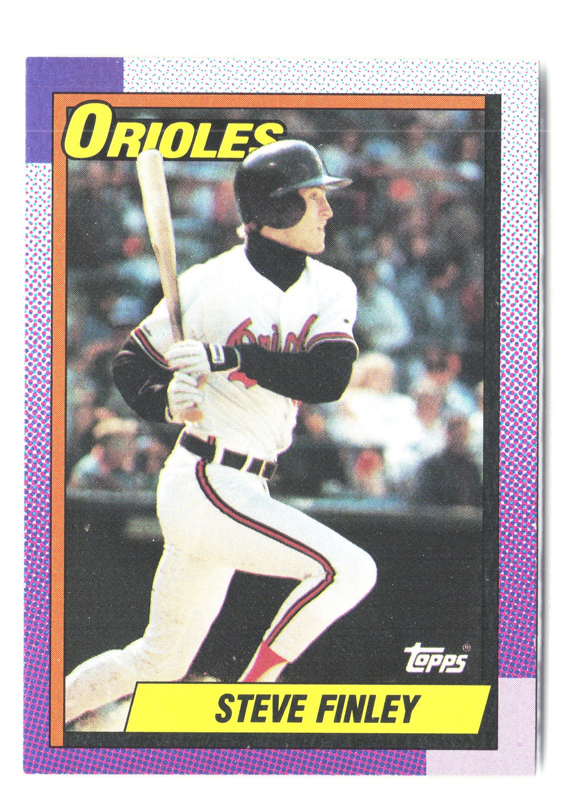 Steve Finley ROOKIE 1990 Topps #349 Baltimore Orioles RC