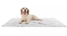 FurHaven Calming Long Faux Fur Velvet Waterproof Dog Blanket - Mist Gray...316