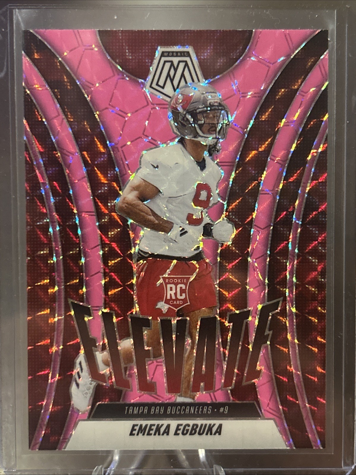 2025 Panini Mosaic Pink Elevate Emeka Egbuka Rookie #2 RC