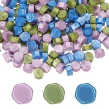 Wax Seal Beads, 600 Pcs Wax Sealing Beads, Mustard/Purple/Sky Blue