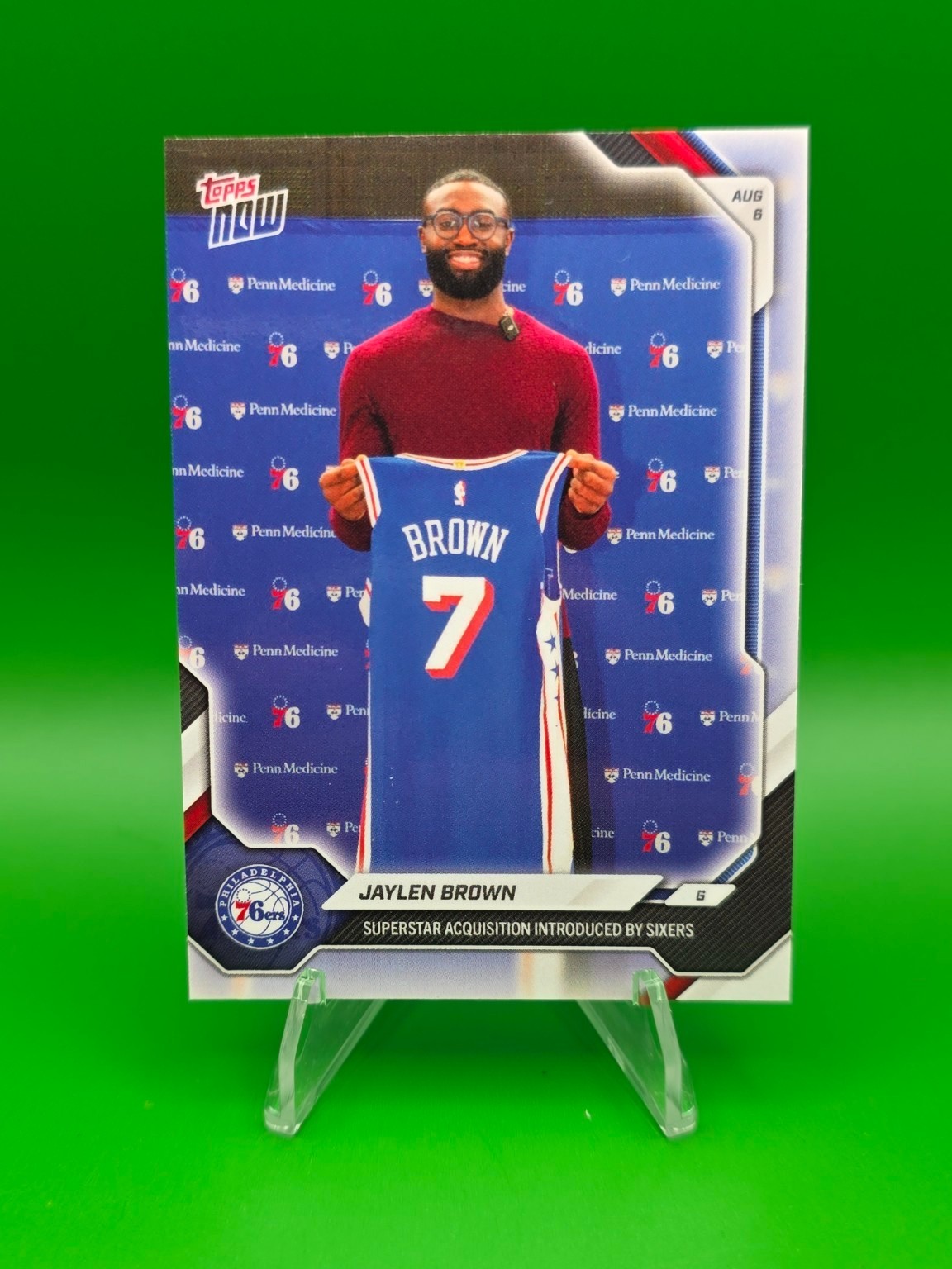 2026 Topps NOW Jaylen Brown #OS04 Philadelphia 76ers Sixers Trade Card