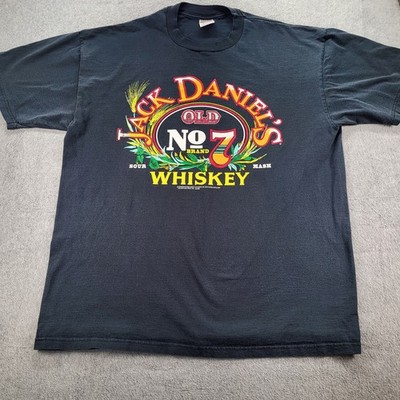Jack Daniels Sour Mash Old No 7 Whiskey 1998 Sturgis Rally Black T-shirt Size XL