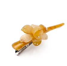 Champagne Acetate Duckbill Clip Hairpin Cute Flower Rhinestone Hairpin Metal