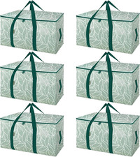 6-Pack Oversized Moving Bags with Reinforced Handles, Heavy-Duty Storage Tote fo