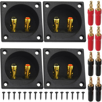 Speaker Box Terminal Cup, 2.2  round Push Spring Loaded Jacks Double Binding Pos