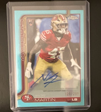 Topps 2025 Chrome Nick Martin Rookie Autograph 49ers Serial Numbered RRA-NMA 
