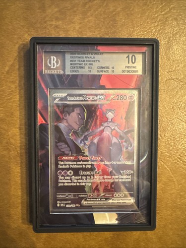 Pokemon Team Rocket's Mewtwo ex Destined Rivals SIR #231 BGS 10  Pristine!