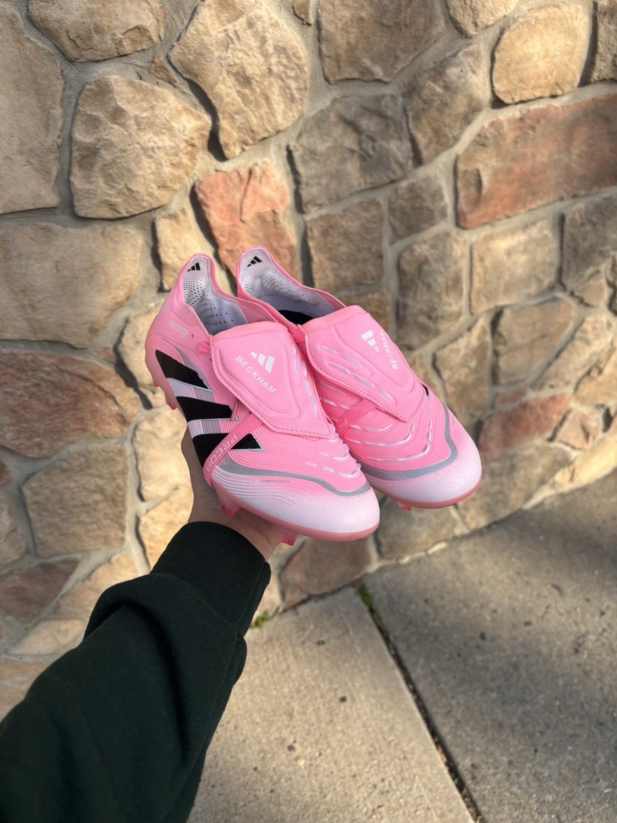 adidas Predator Beckham Pink Soccer Cleats Lace Up Plastic Low Top