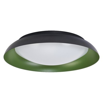 LEDVANCE Orbis Plate LED-Deckenleuchte, schwarz-grün, 45W, 2200lm, 3000K, 480mm,